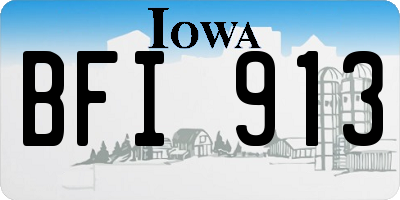 IA license plate BFI913