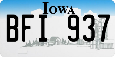 IA license plate BFI937