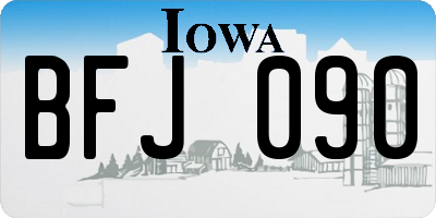 IA license plate BFJ090