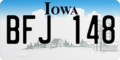 IA license plate BFJ148