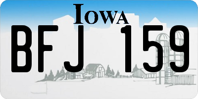 IA license plate BFJ159