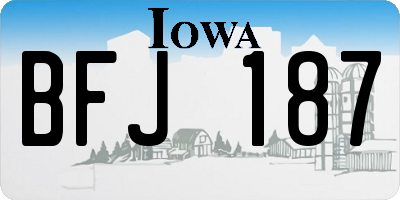 IA license plate BFJ187