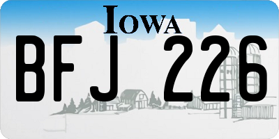 IA license plate BFJ226