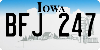 IA license plate BFJ247