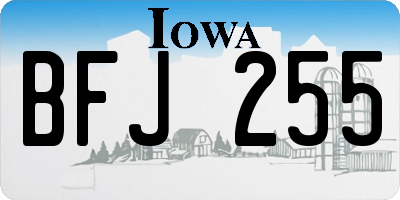 IA license plate BFJ255