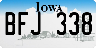 IA license plate BFJ338
