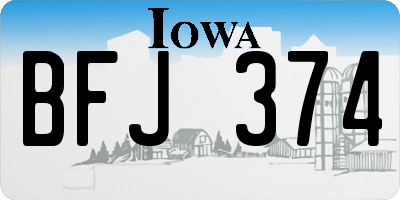 IA license plate BFJ374