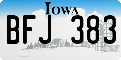 IA license plate BFJ383