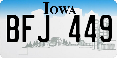 IA license plate BFJ449