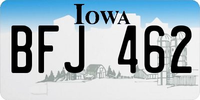 IA license plate BFJ462