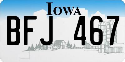 IA license plate BFJ467
