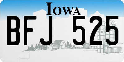 IA license plate BFJ525