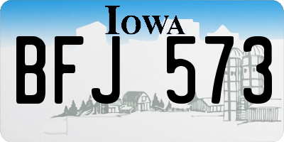 IA license plate BFJ573