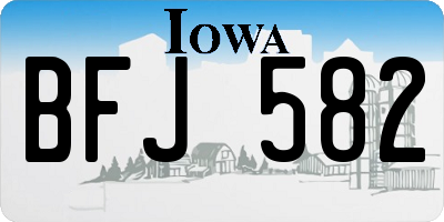 IA license plate BFJ582