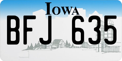 IA license plate BFJ635