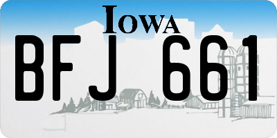 IA license plate BFJ661