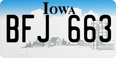 IA license plate BFJ663