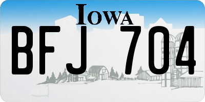 IA license plate BFJ704