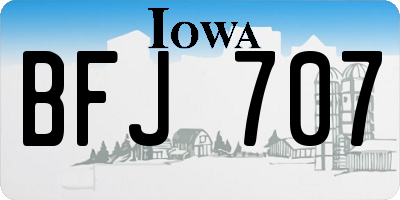 IA license plate BFJ707