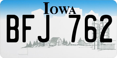 IA license plate BFJ762