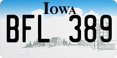 IA license plate BFL389