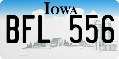 IA license plate BFL556