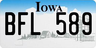 IA license plate BFL589