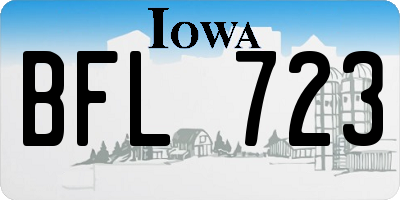 IA license plate BFL723