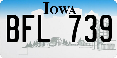 IA license plate BFL739