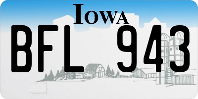IA license plate BFL943