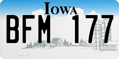 IA license plate BFM177