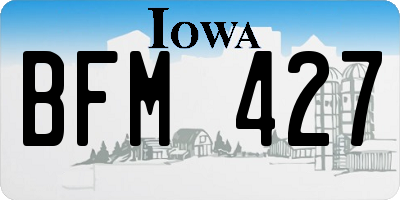 IA license plate BFM427
