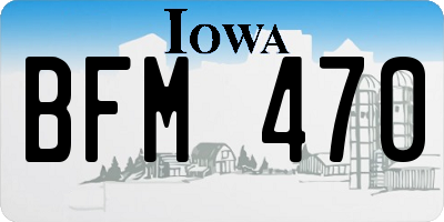 IA license plate BFM470