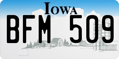 IA license plate BFM509