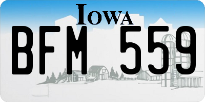 IA license plate BFM559