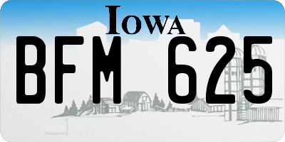 IA license plate BFM625