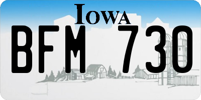 IA license plate BFM730