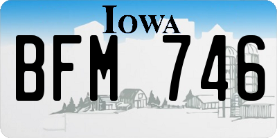 IA license plate BFM746