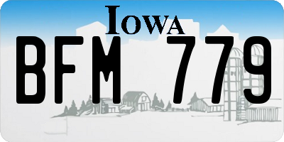 IA license plate BFM779