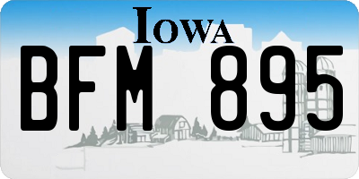 IA license plate BFM895