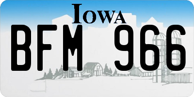IA license plate BFM966