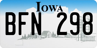 IA license plate BFN298