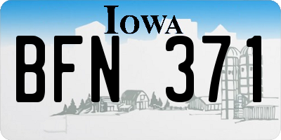 IA license plate BFN371