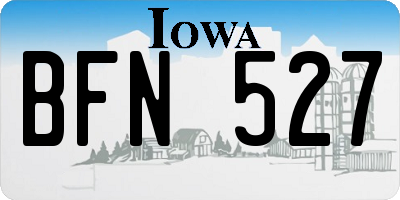 IA license plate BFN527