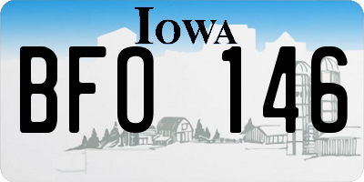 IA license plate BFO146