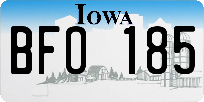 IA license plate BFO185