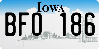 IA license plate BFO186