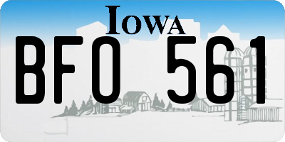 IA license plate BFO561