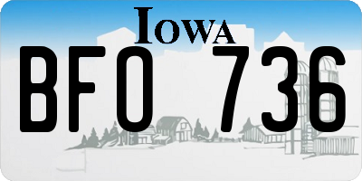 IA license plate BFO736