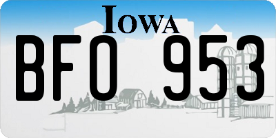 IA license plate BFO953